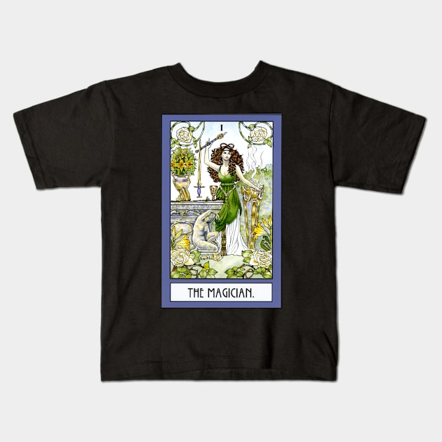 The Magician - Card Kids T-Shirt by WinonaCookie